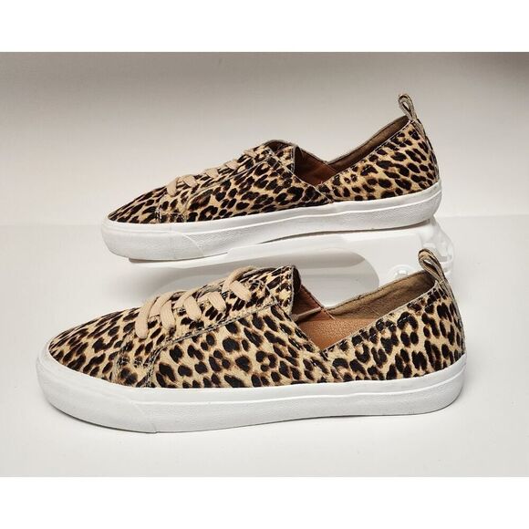 Lucky Brand Dansbey Cheetah Print Casual Sneakers Shoes Color Brown Size US 7.5M - Picture 2 of 15